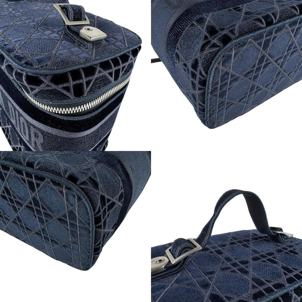Christian Dior handbag velvet Navy Blue - Picture 4 of 5